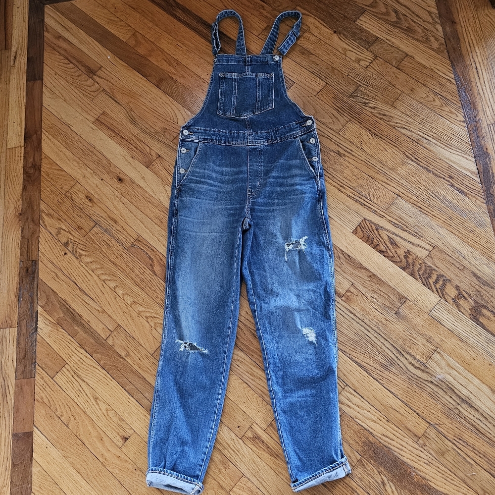 Old Navy Slouchy Straight Overalls- 10 Tall